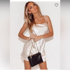 Princess Polly The Silky Slip Mini Dress Champagne